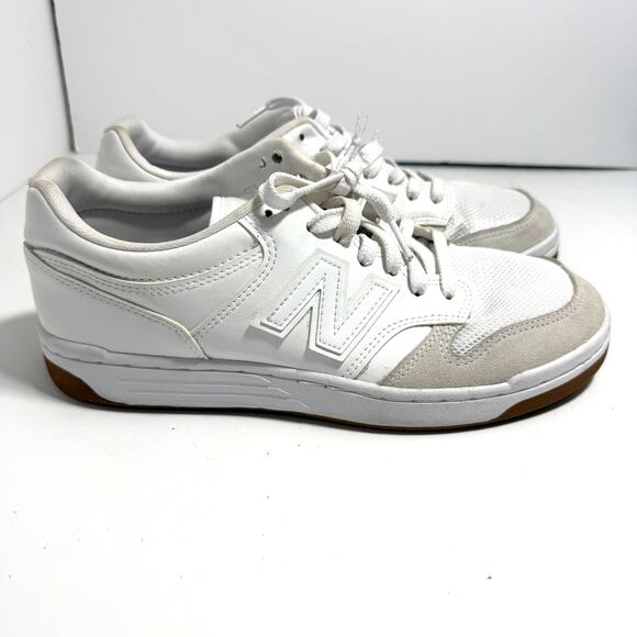 New Balance M8.5 W10 480 Sneaker Tennis Shoe White with Reflection Leather Upper main image 7
